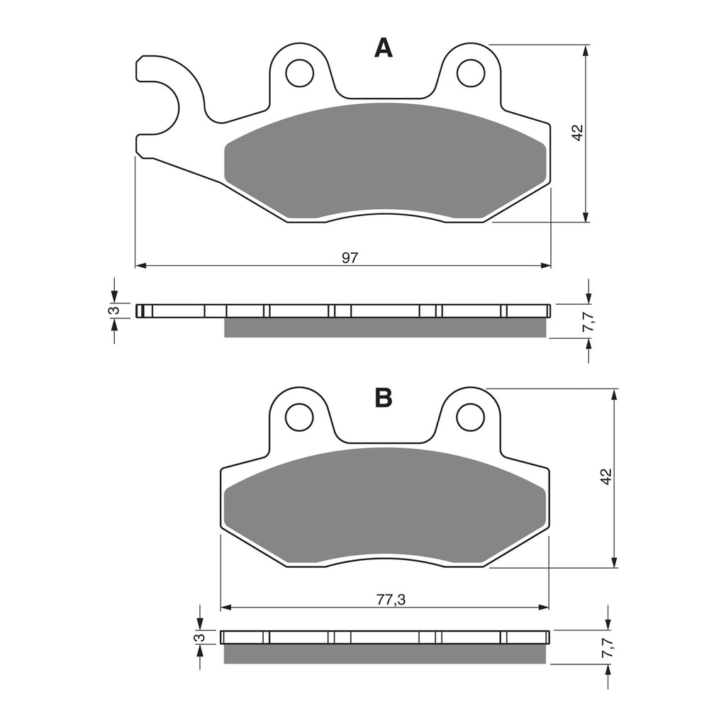 GOLDfren Brake Pads Sintered Sports GF002 - S3 (PH46)