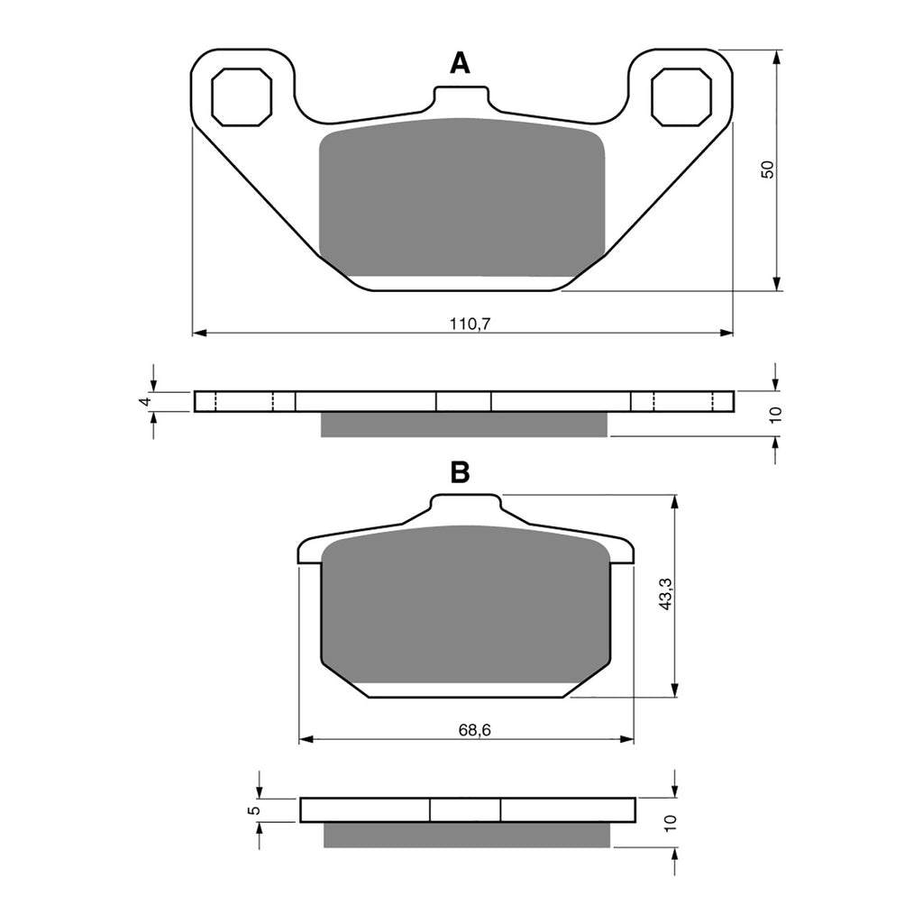 GOLDfren Brake Pads Sintered Sports GF037 - S3 (PH26)