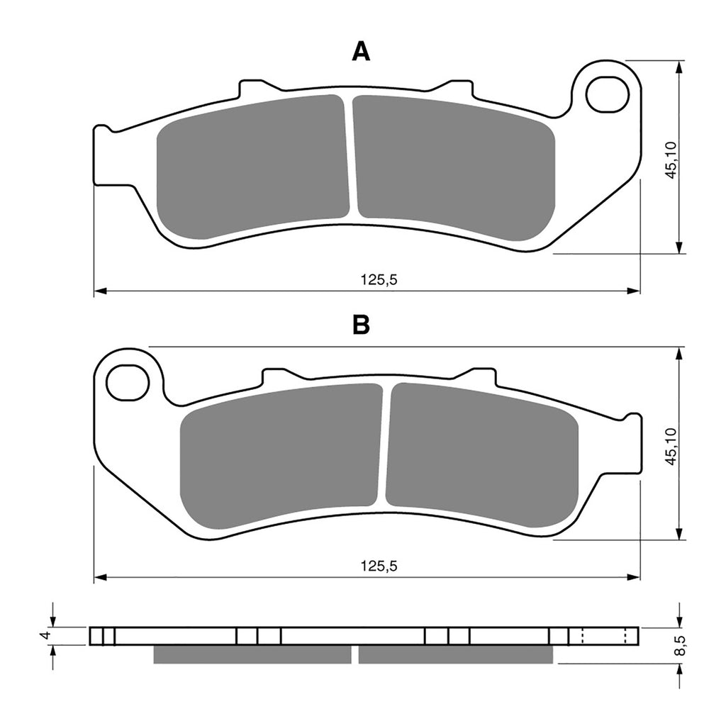 GOLDfren Brake Pads Sintered Sports GF055 - S3 (PH123)
