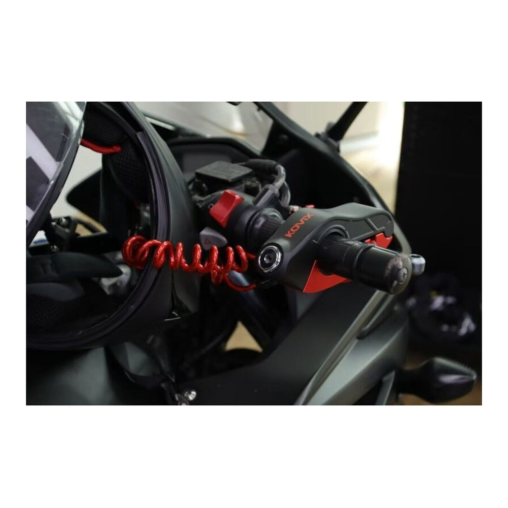 Kovix Alarmed Handlebar Lock KHL Series - Red