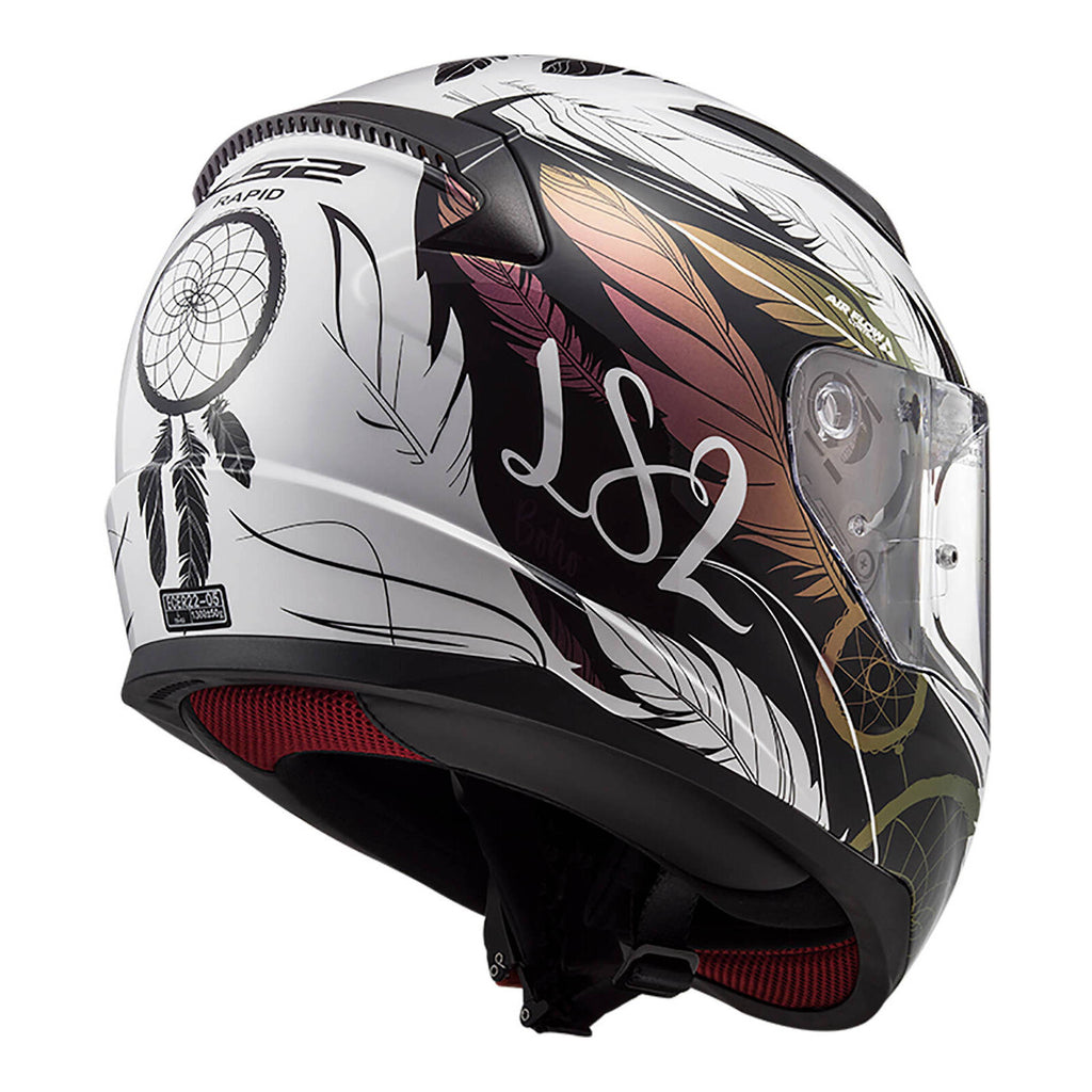 LS2 FF353 Rapid Boho Helmet - White / Black / Purple