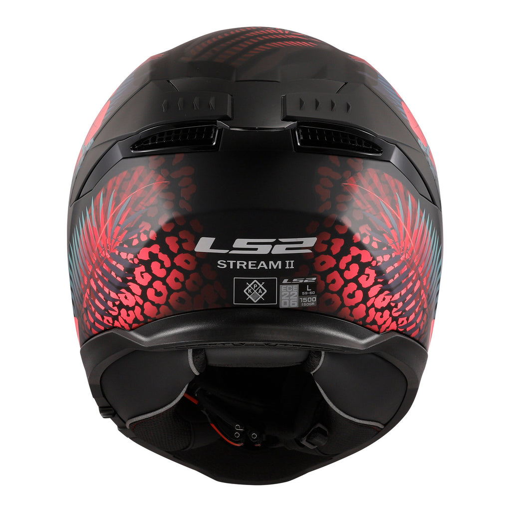 LS2 FF808 Stream II Jungle Helmet - Matte Black / Pink / Blue 06