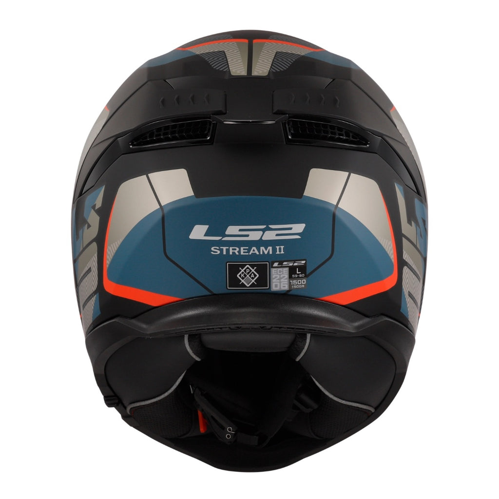 LS2 FF808 Stream II Road Helmet - Matte Black / Blue 06