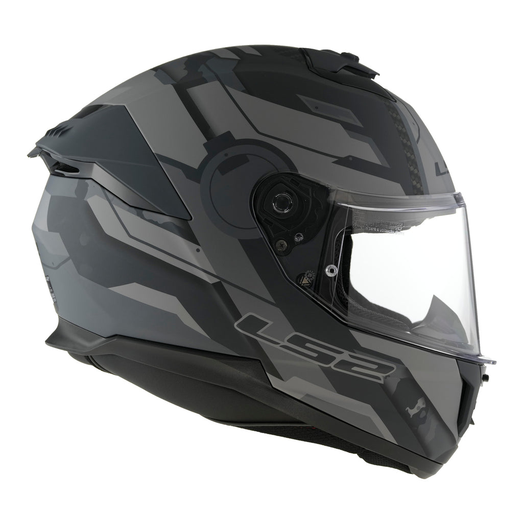 LS2 FF808 Stream II Shadow Helmet - Matte Titanium / Grey 06