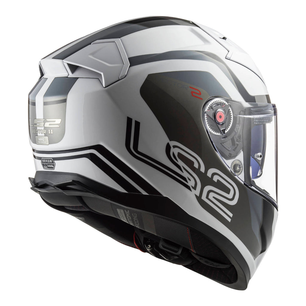 LS2 FF811 Vector II Metric Helmet - White / Titanium / Silver