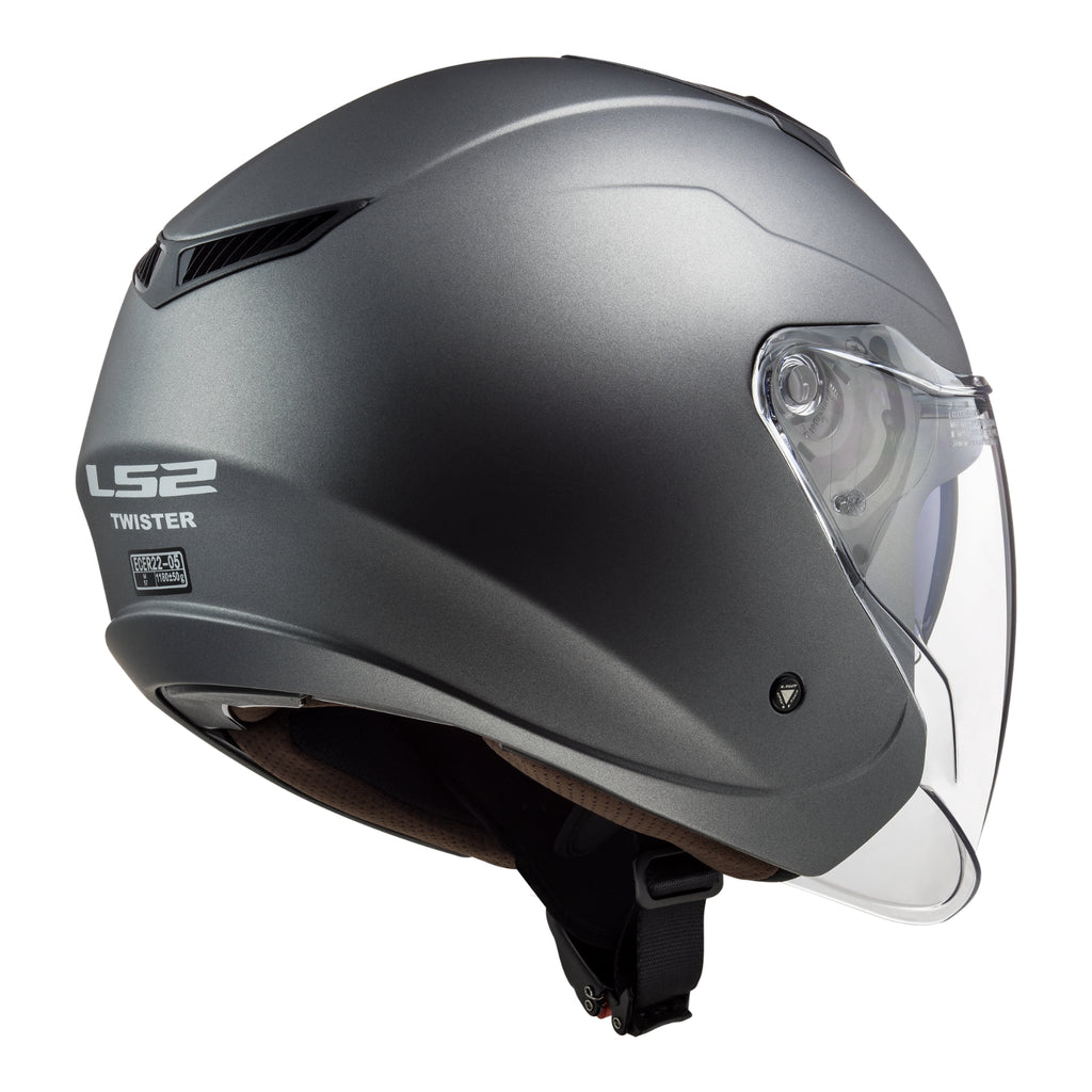 LS2 OF573 Twister II Single Mono Helmet - Matte Titanium