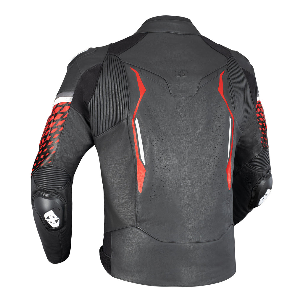 Oxford Nexus 1.0 Leather MS Jacket - Black / Red