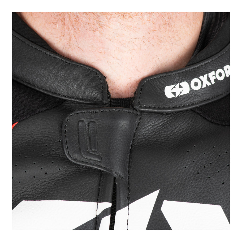 Oxford Nexus 1.0 Leather MS Jacket - Black / Red