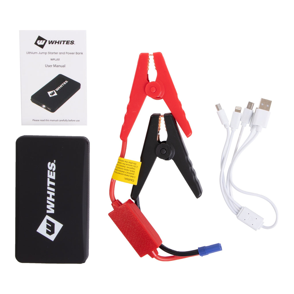 Whites Lithium Jump Starter & Power Bank 138mm x 75mm x 17mm